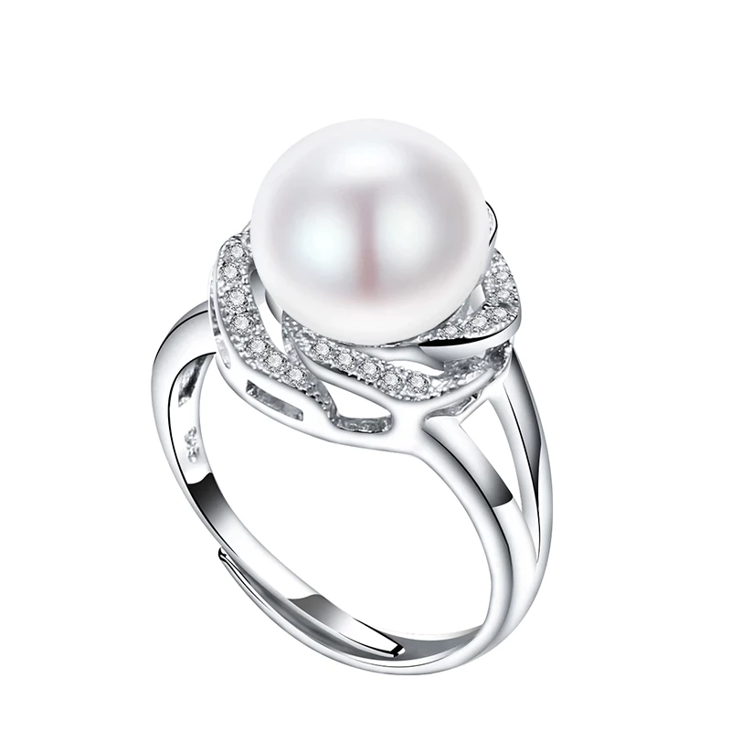 Bague Perle Naturelle Réglable - Eau Douce 10mm