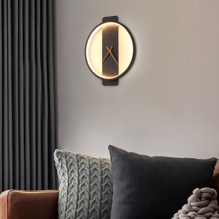 FableGlow - Modern LED Clock-Style Wall Sconce