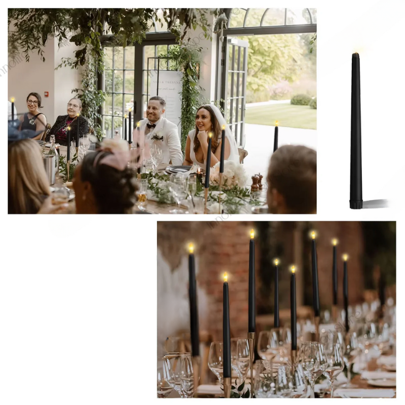 Shadowglow - Elegant Black LED Candles for a Magical Ambience