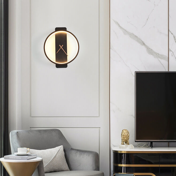 FableGlow - Modern LED Clock-Style Wall Sconce