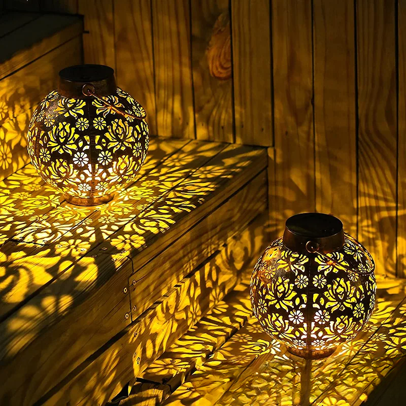 Orion Solar Lantern - Wrought Iron LED Garden Lantern