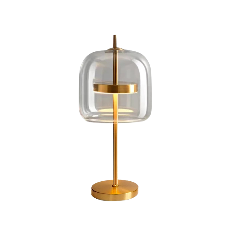 ChicNordik - Luxury Glass Table Lamp with Gold Base