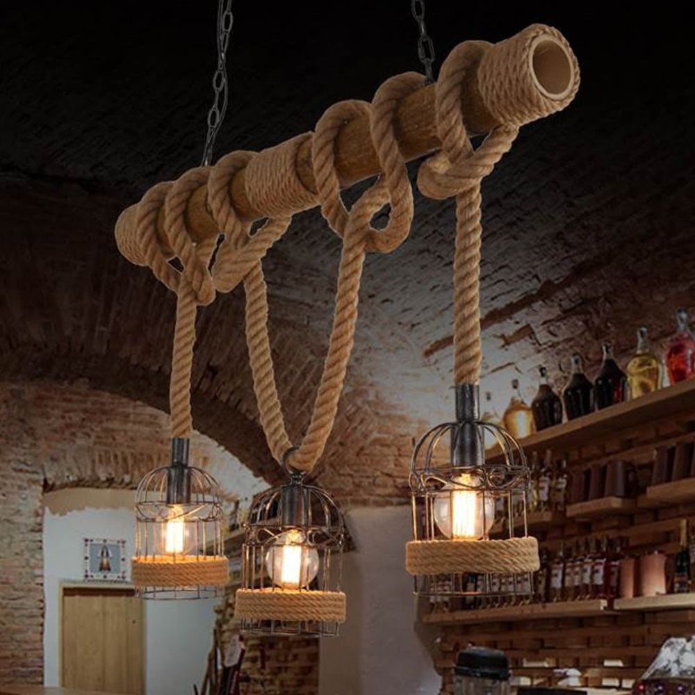 Swendale - Retro Wood and Metal Pendant Light for Cozy Interiors