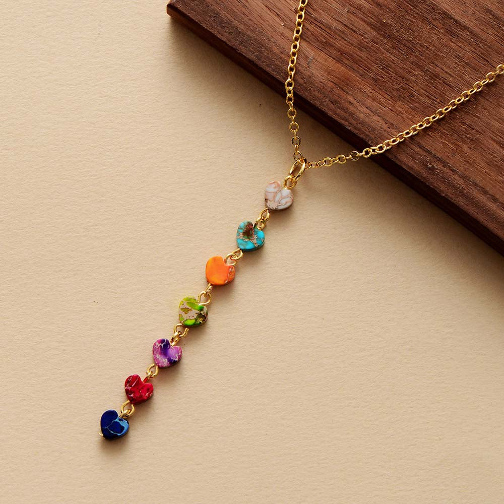 Astra - Collier pendentif 7 chakras en pierres naturelles