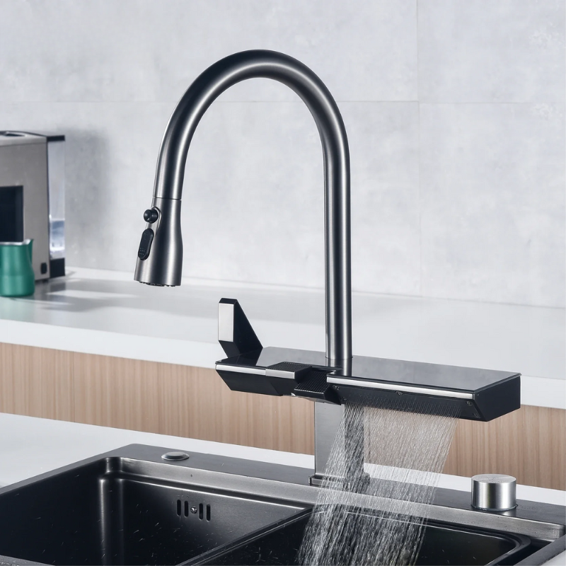 LuxChrome - Digital Kitchen Faucet with Pull-Out Sprayer