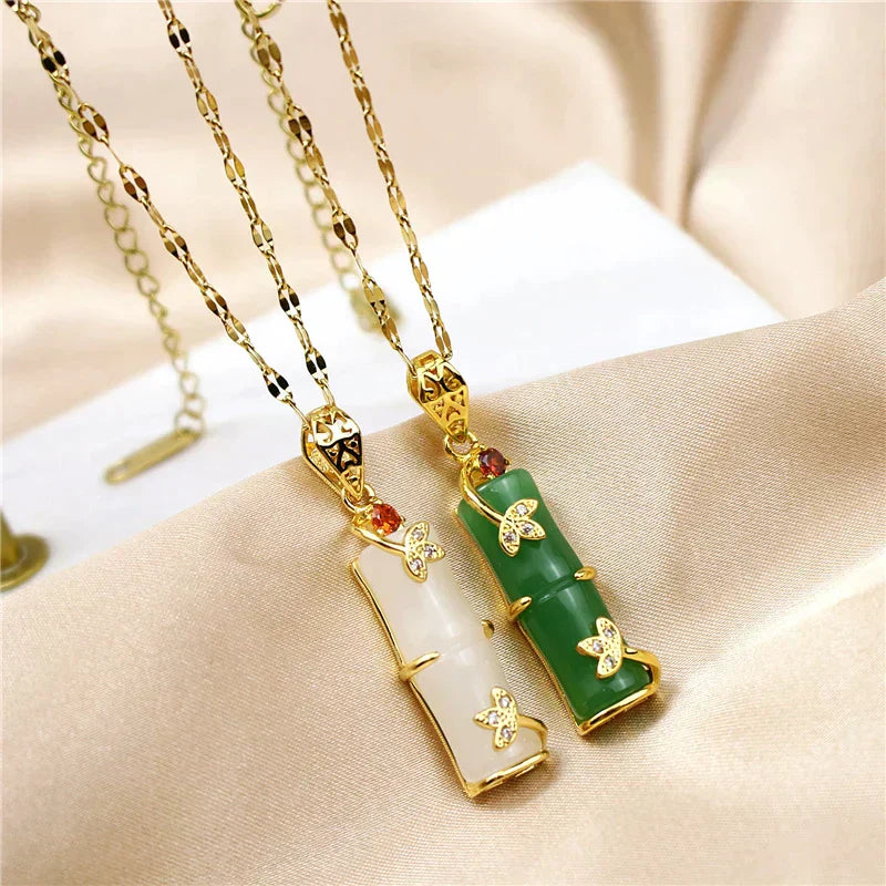 Collier Amulette Jade - Pierre de Chance et Richesse