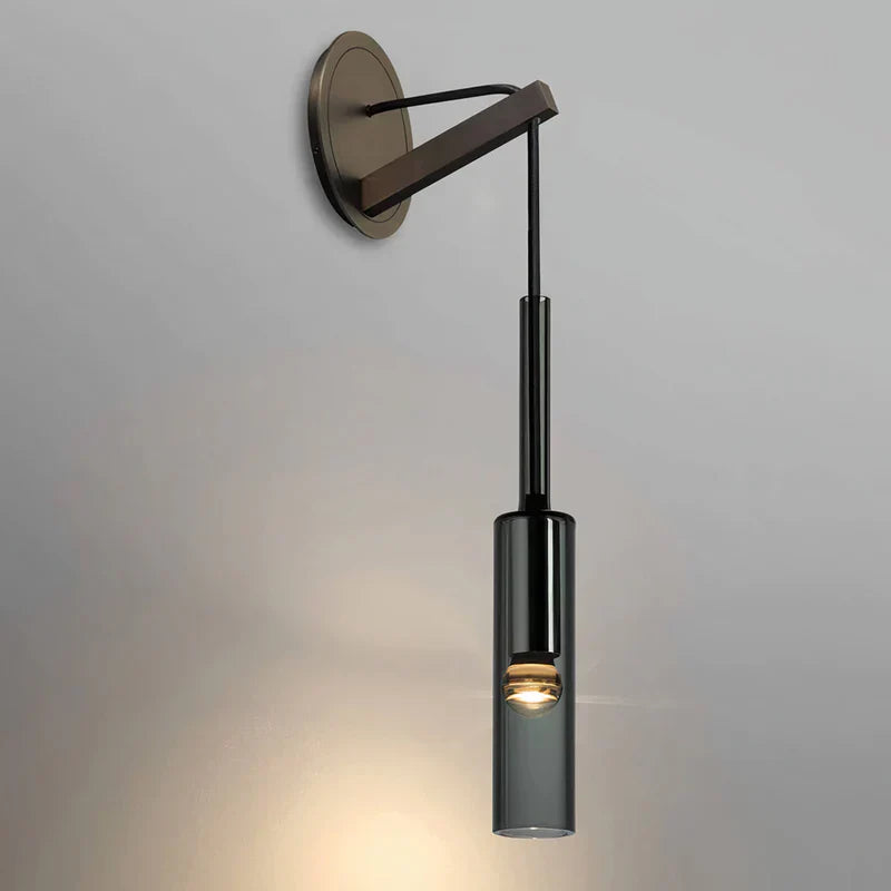 SoleilFumé - Scandinavian Wall Sconce in Smoked Glass