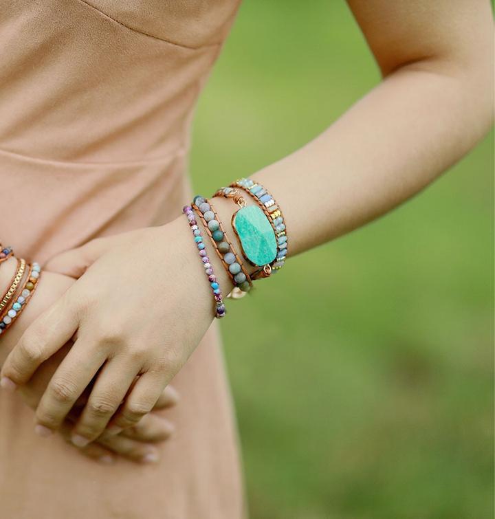 Energy - Natural Jasper Stone Bead Bracelet