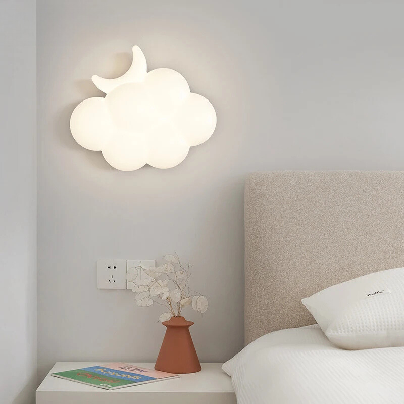 WhiteCloud Lamp - LED Cloud Wall Sconce for Bedroom and Living Room