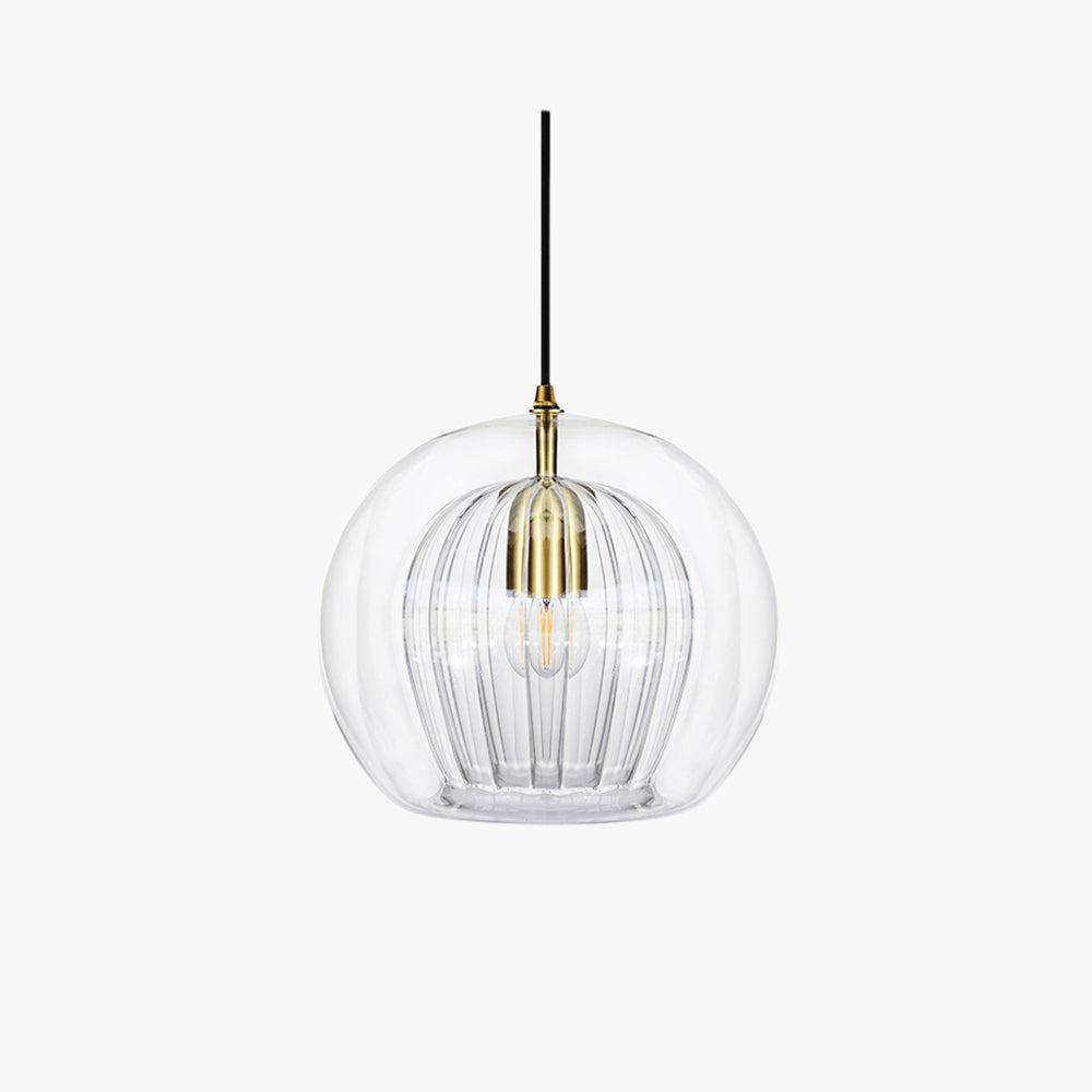 AmberGlow Pendant - Warm Amber Glass Pendant Light