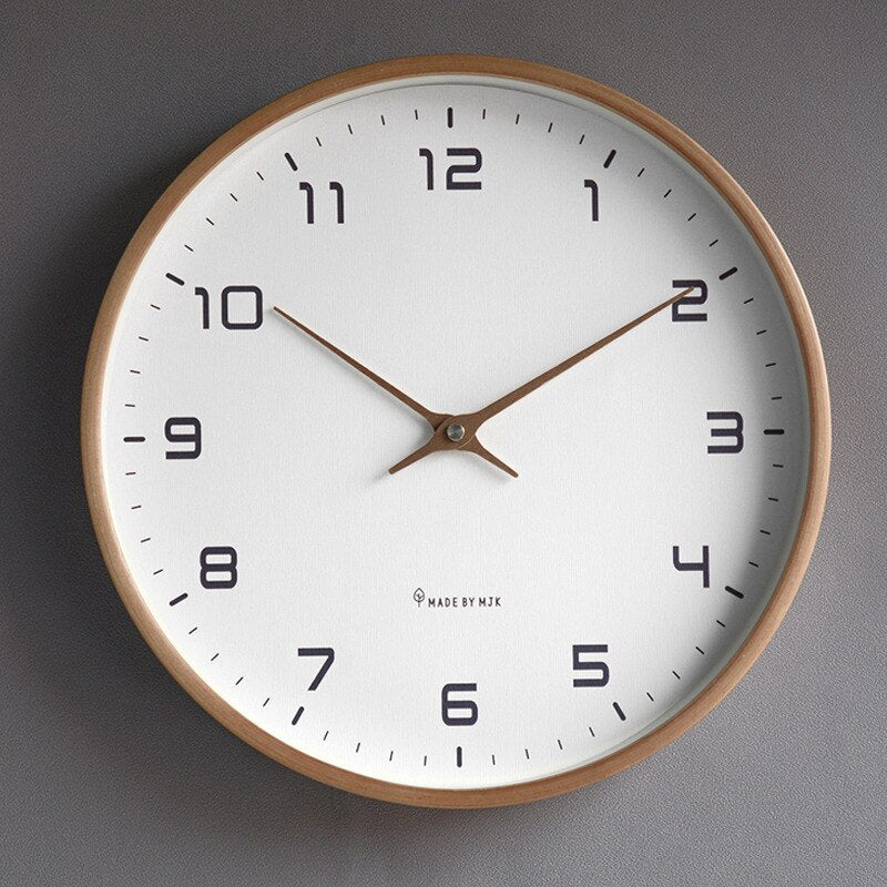 Kallvira - Solid Wood Scandinavian Wall Clock with Timeless Design