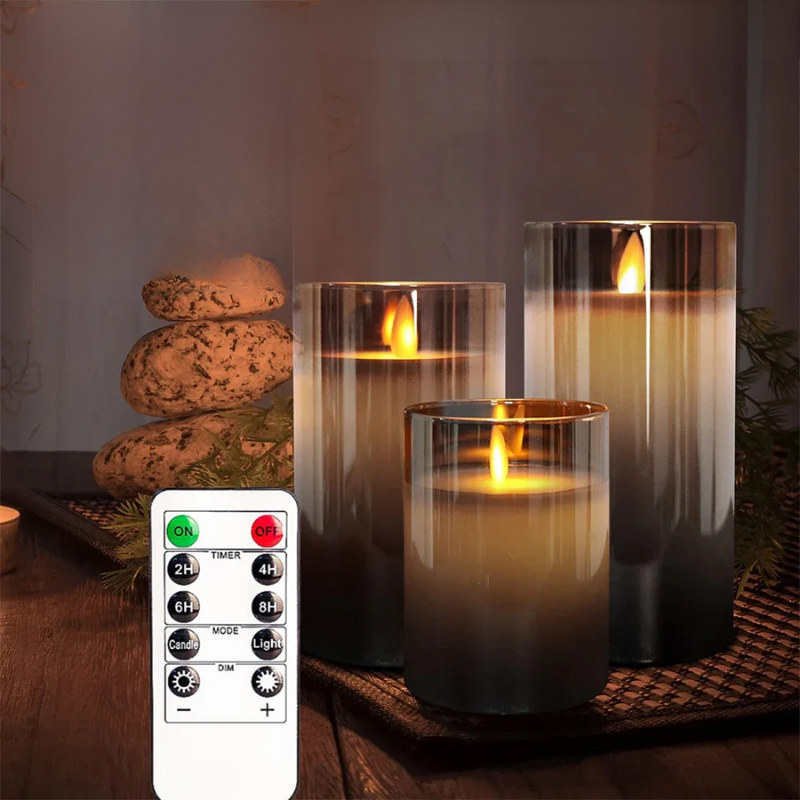 CandleGlow - Remote Control LED Candles, Set of 3