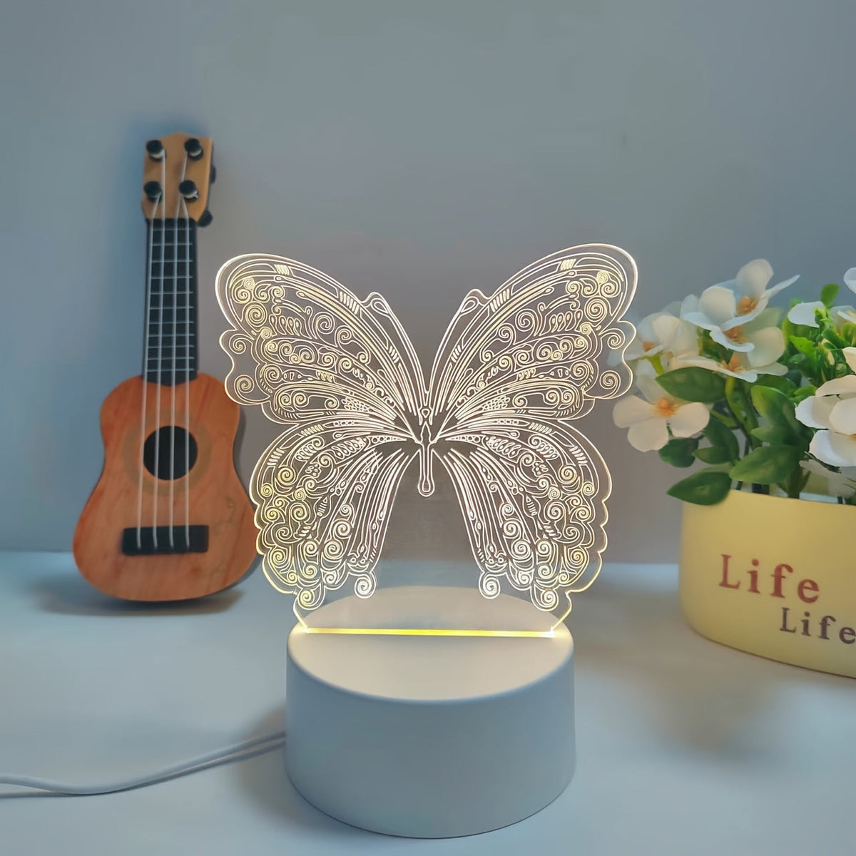 ButterflyGlow Lamp - Geometric 3D Butterfly LED Night Light