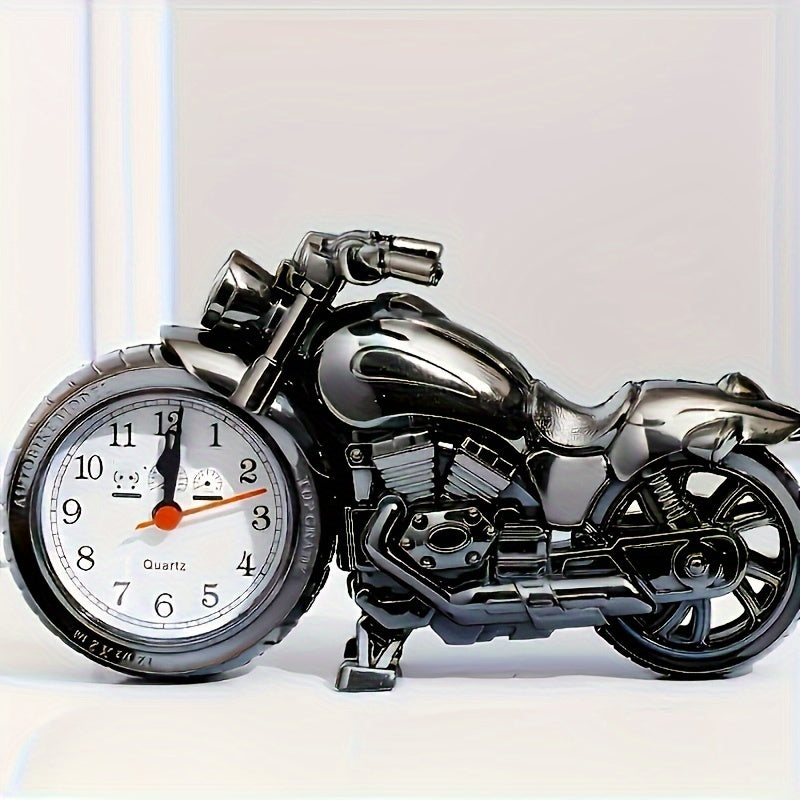 MotoClock - Cartoon Motorcycle Design Quartz Alarm Clock