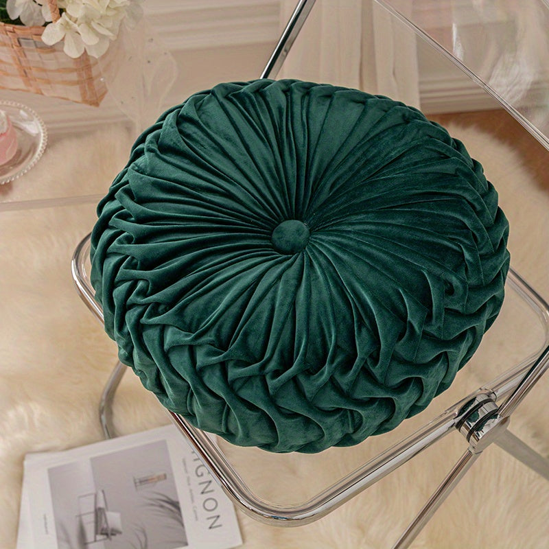 VelvetPumpkin Cushion - Soft Round Velvet Cushion for Your Home