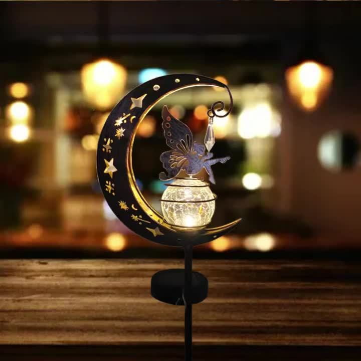 Posolune - Solar Garden Lamp with Moon and Sun Design