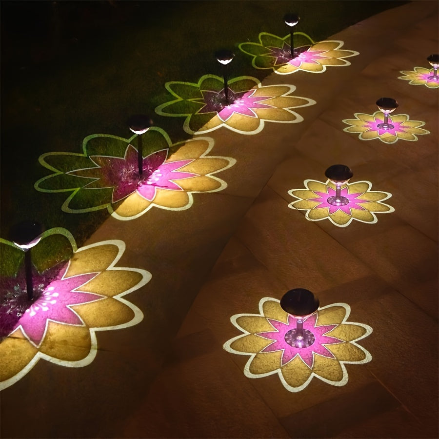 SolarBloom Light - Floral Projection Solar Table Lamp