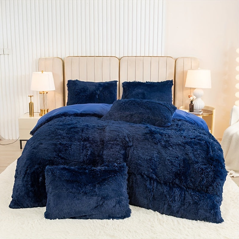 IndulgeNest - Ultra Soft Plush Duvet Cover Set with Zip Closure