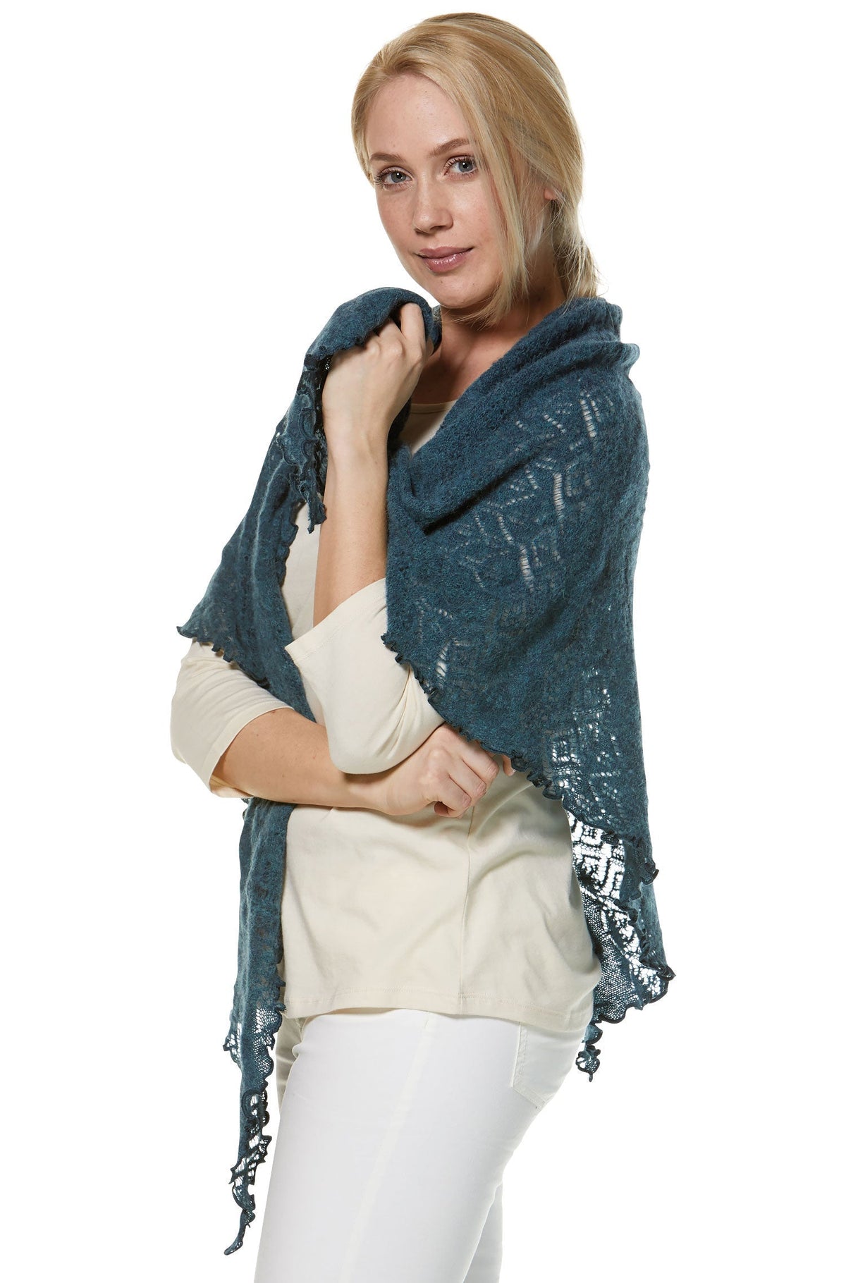 SoftWeave - Lightweight and Elegant Open-Knit Scarf
