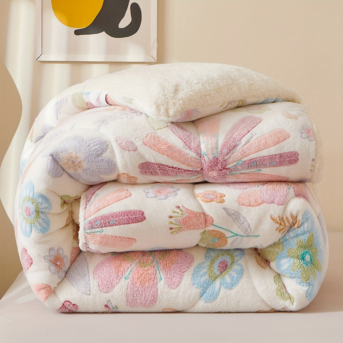 FloralDream - Soft Winter Fleece Duvet with Floral Print