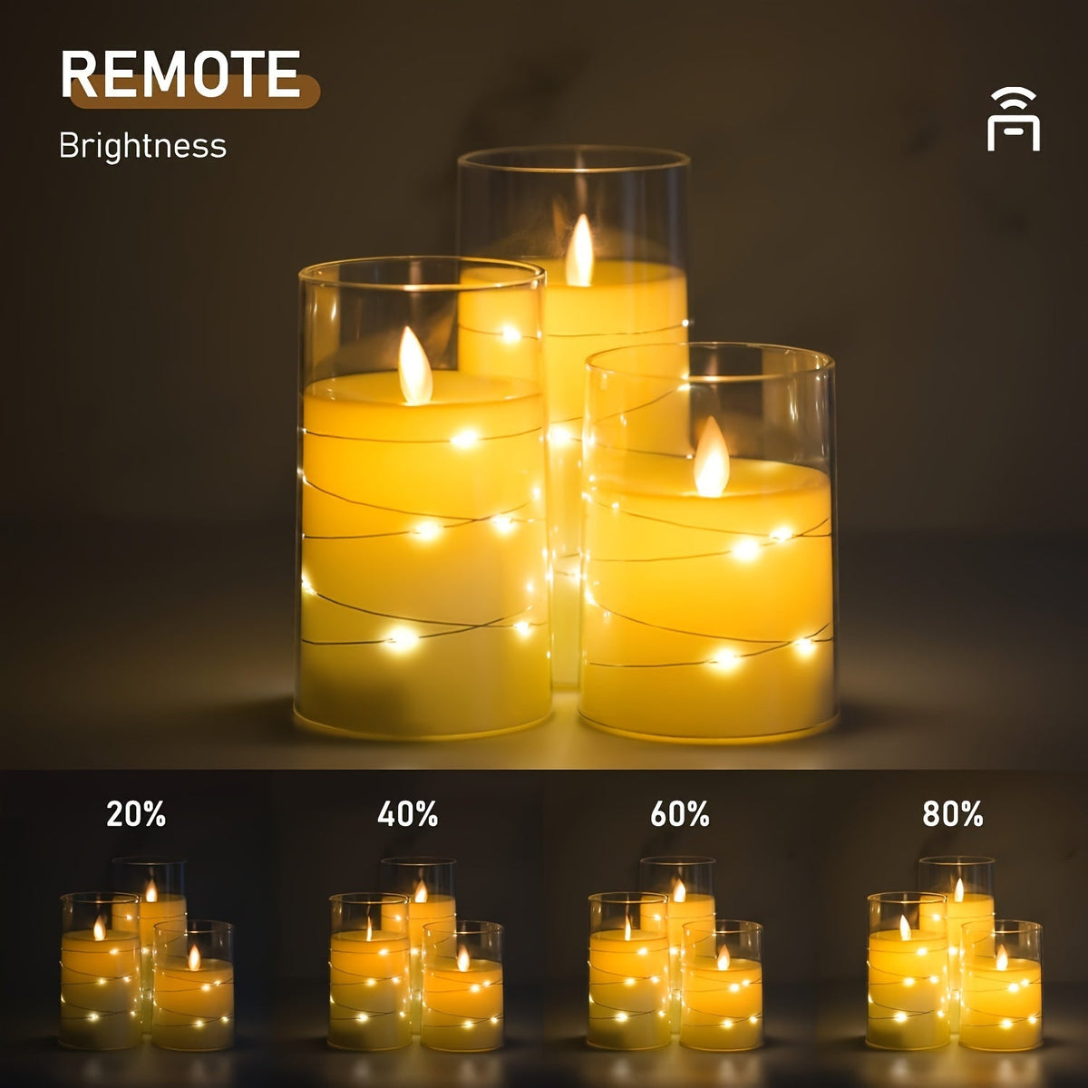 Iuflare - LED Candle Set with Remote Control and Timer