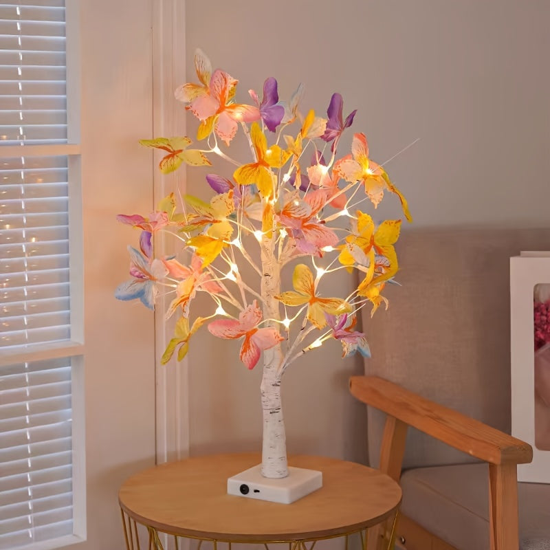GlowBirch - Decorative Birch & Butterfly LED Lamp