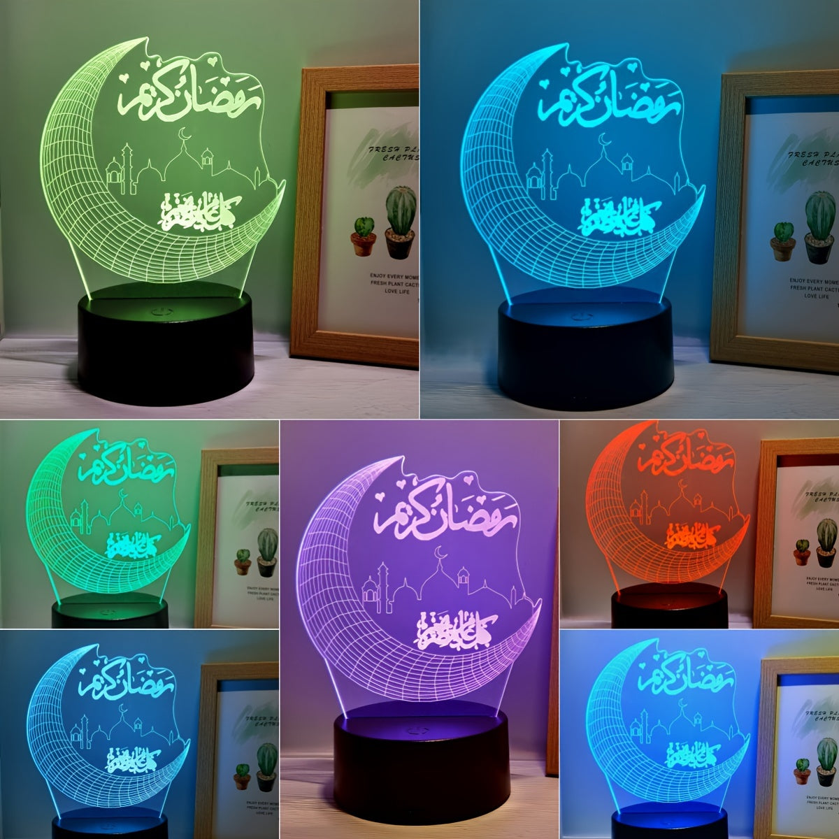 MoonPalace - 3D Touch Moon Lamp with 7 Colors for Magical Ambience