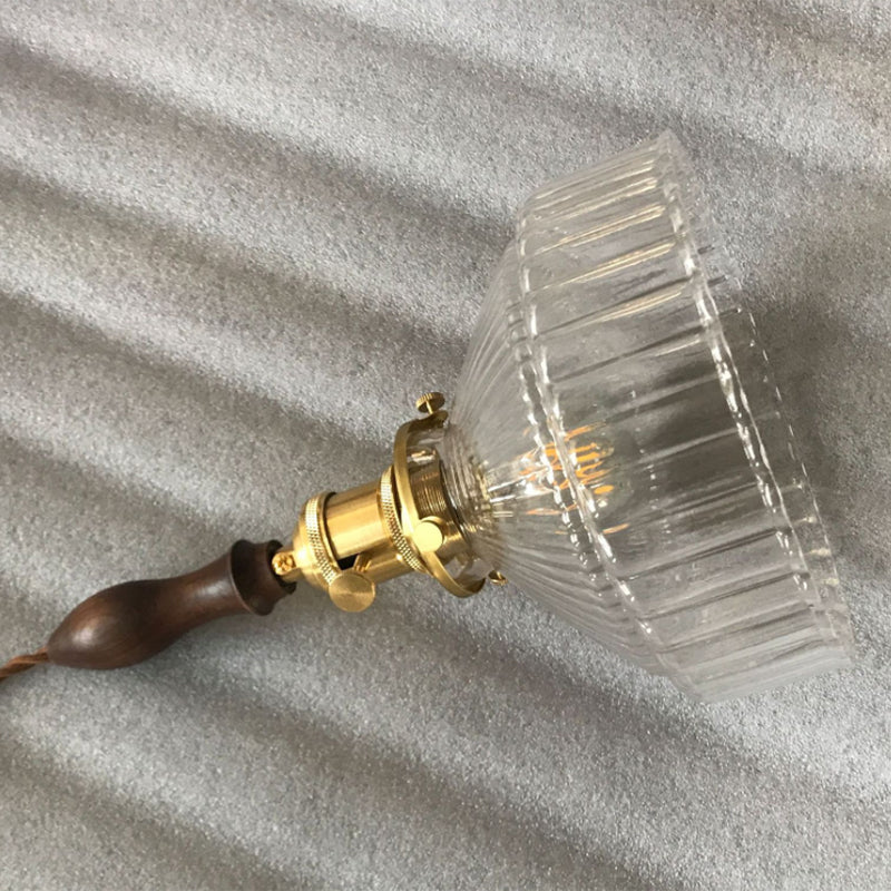 LoftLuxe Pendant - Rustic Ribbed Glass Industrial Light