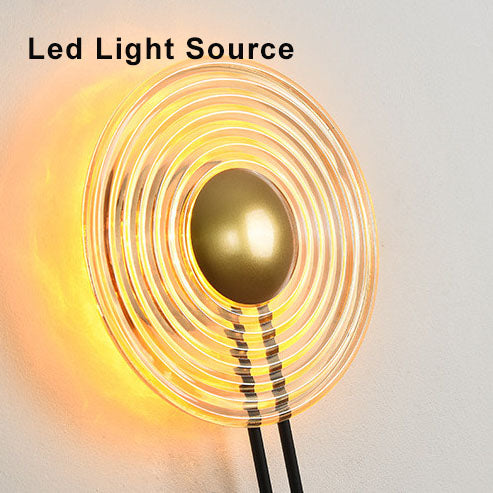 AuraLight - Black LED Wall Light with Sleek Circular Design