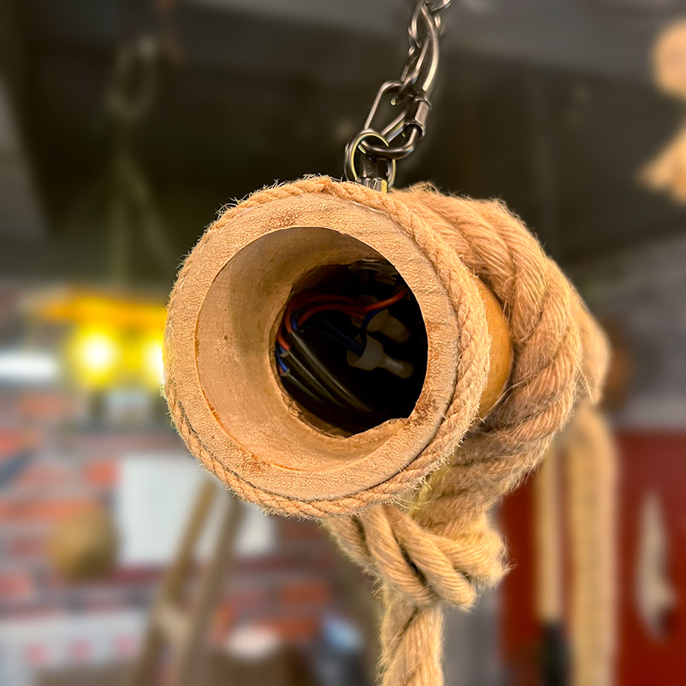 Swendale - Retro Wood and Metal Pendant Light for Cozy Interiors