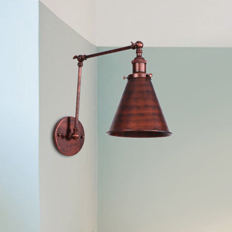 IndustrialFarm - Black and Rust Industrial Wall Sconce