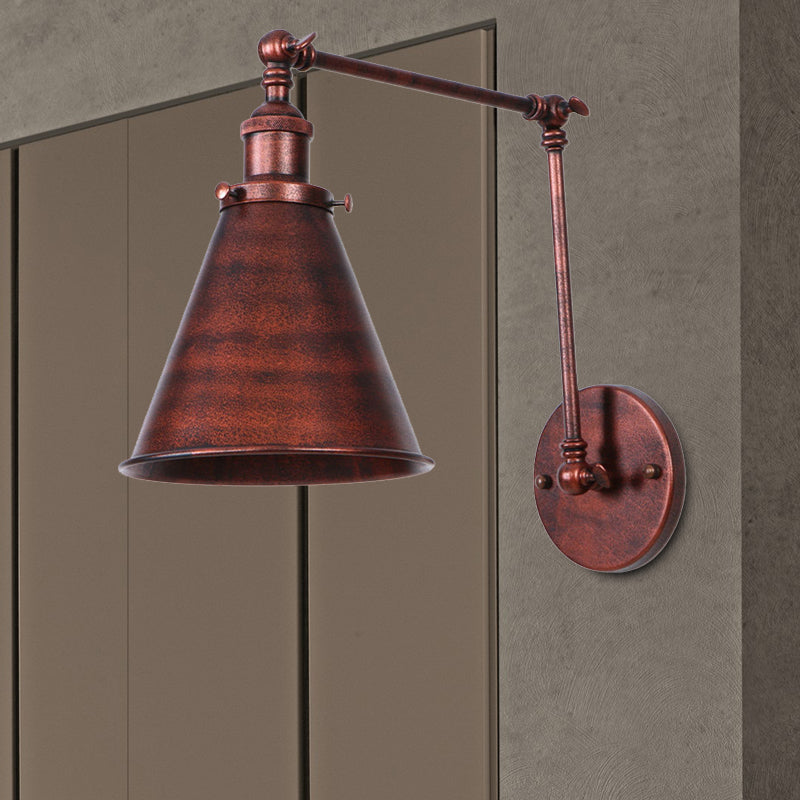 IndustrialFarm - Black and Rust Industrial Wall Sconce