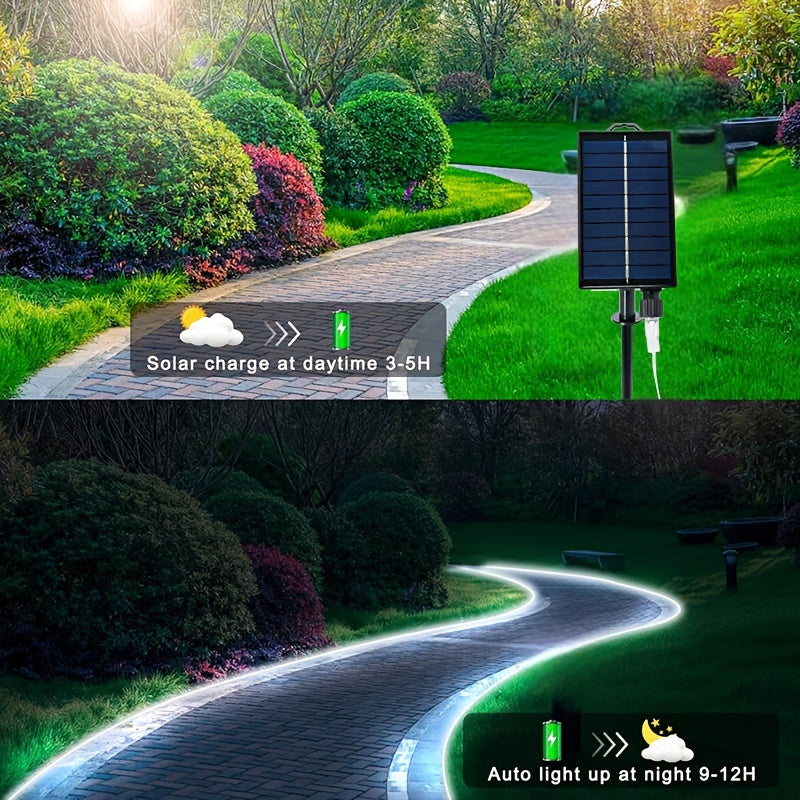 SolarFlex Light - Flexible Solar LED Strip with Remote Control for Outdoor Use