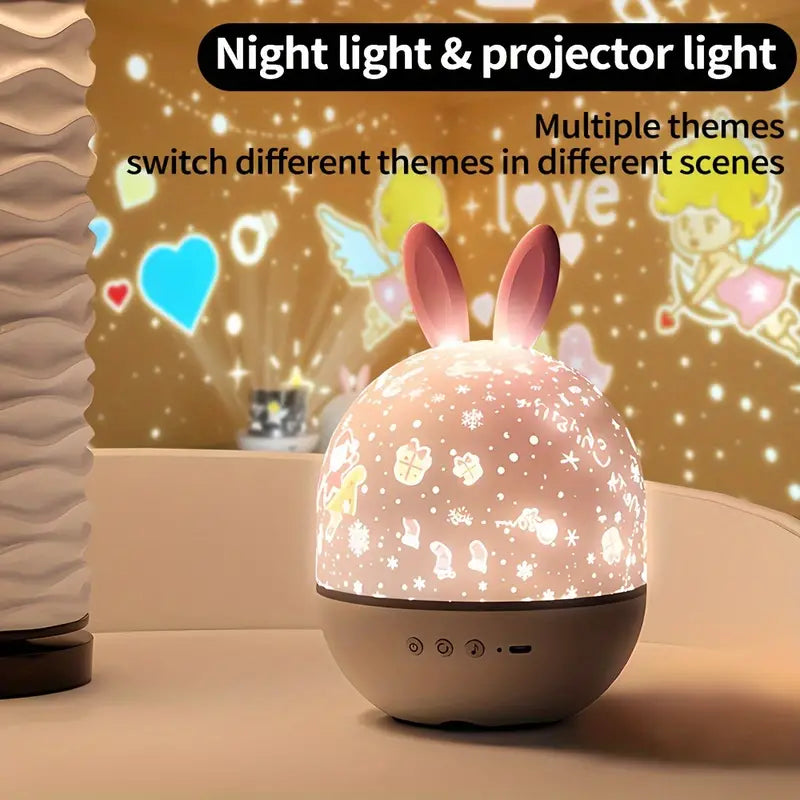 NestGlow - Rabbit Star Projector Baby Night Light