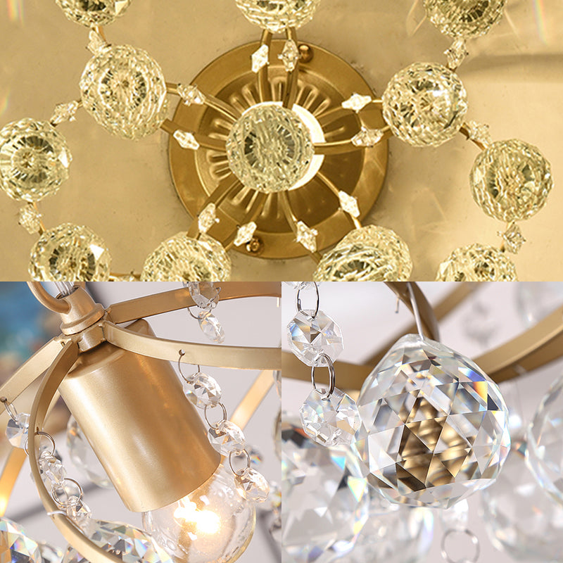 CrystalElegance Pendant - Crystal & Brass Pendant Light