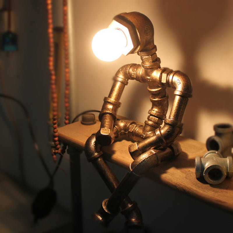 RoboShine - Playful Iron Robot Lamp
