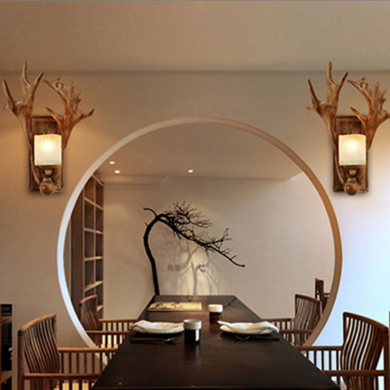 RusticAntler - Rustic Antler-Shaped Wall Lamp