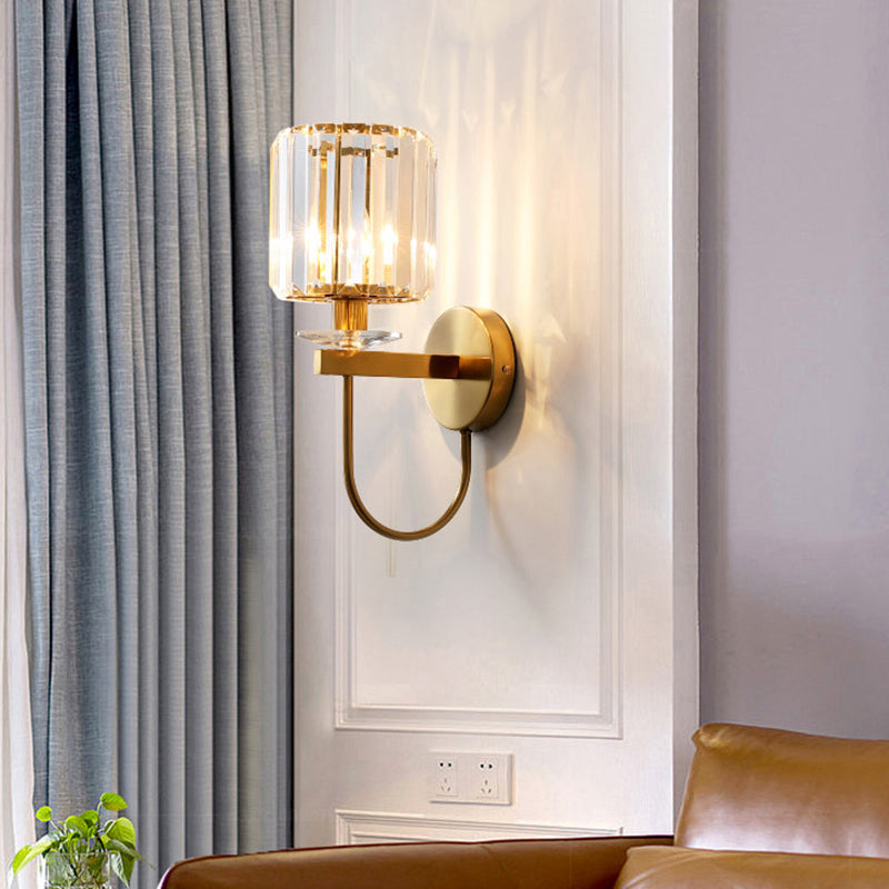 Fostelle - Cylindrical Crystal Wall Sconce for Modern Interiors