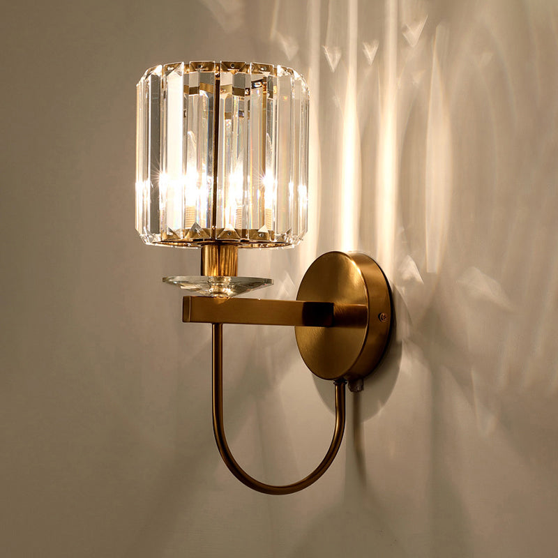 Fostelle - Cylindrical Crystal Wall Sconce for Modern Interiors