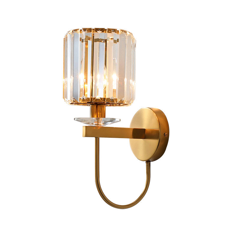 Fostelle - Cylindrical Crystal Wall Sconce for Modern Interiors