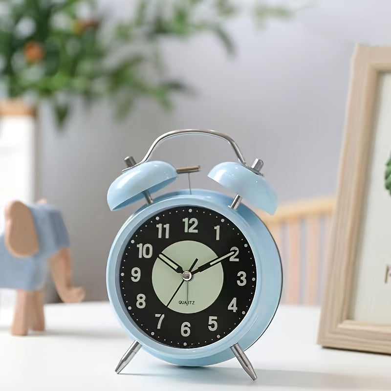 Nyctel - Silent Metal Alarm Clock with Luminous Hands