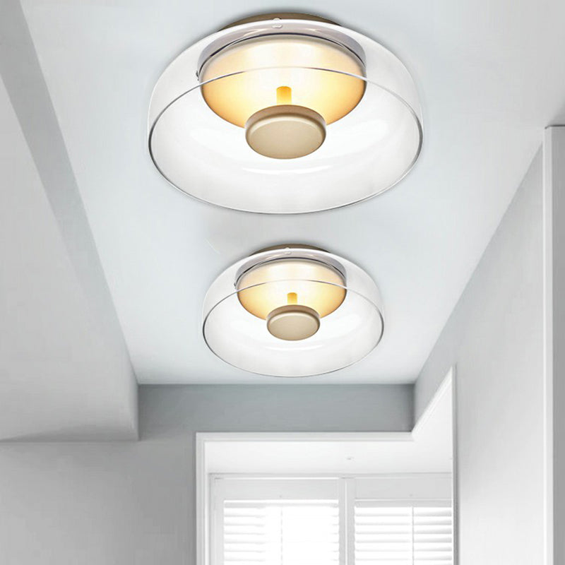 Yamberglaze - Glass Ceiling Light with Warm LED Lighting
