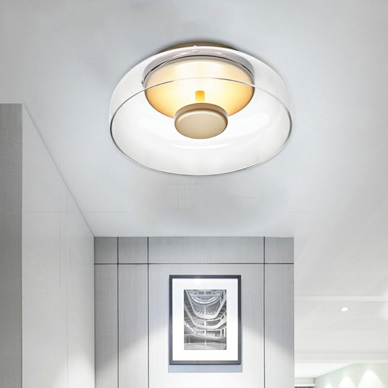 Yamberglaze - Glass Ceiling Light with Warm LED Lighting
