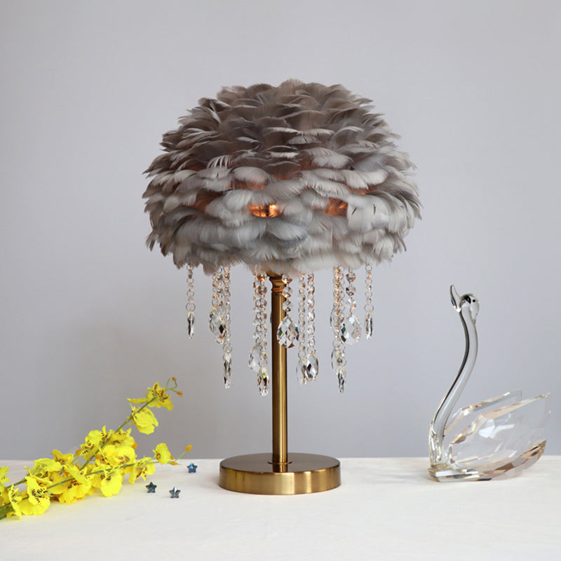 FeatherBeam - Romantic Feather Pendant Light with Crystal Accents