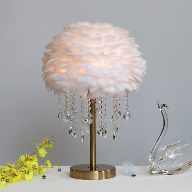 FeatherBeam - Romantic Feather Pendant Light with Crystal Accents