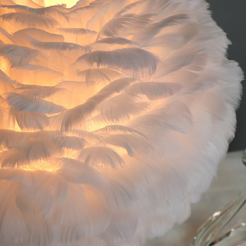 FeatherBeam - Romantic Feather Pendant Light with Crystal Accents