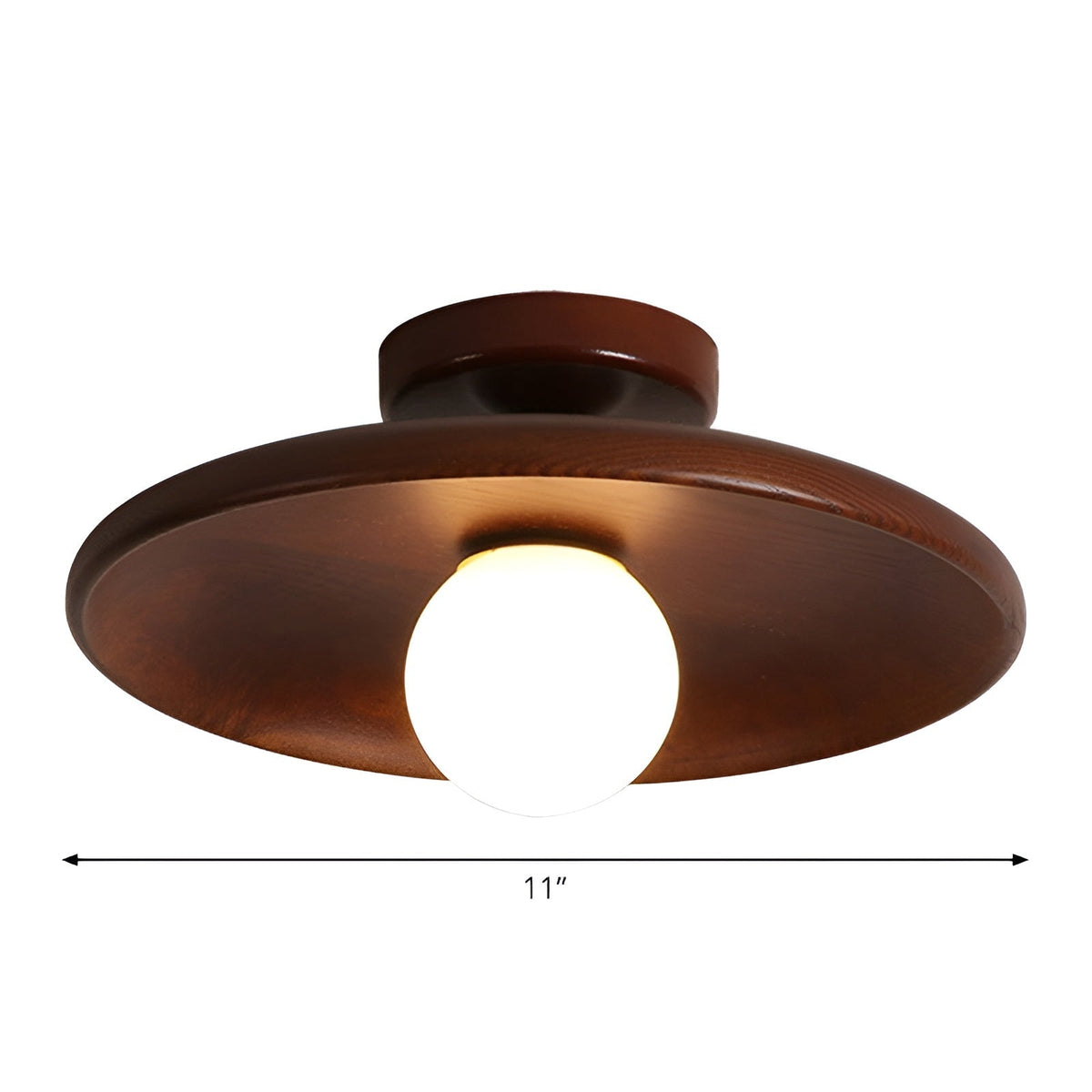 WoodBliss - Wabi Sabi Wooden Ceiling Light with LED