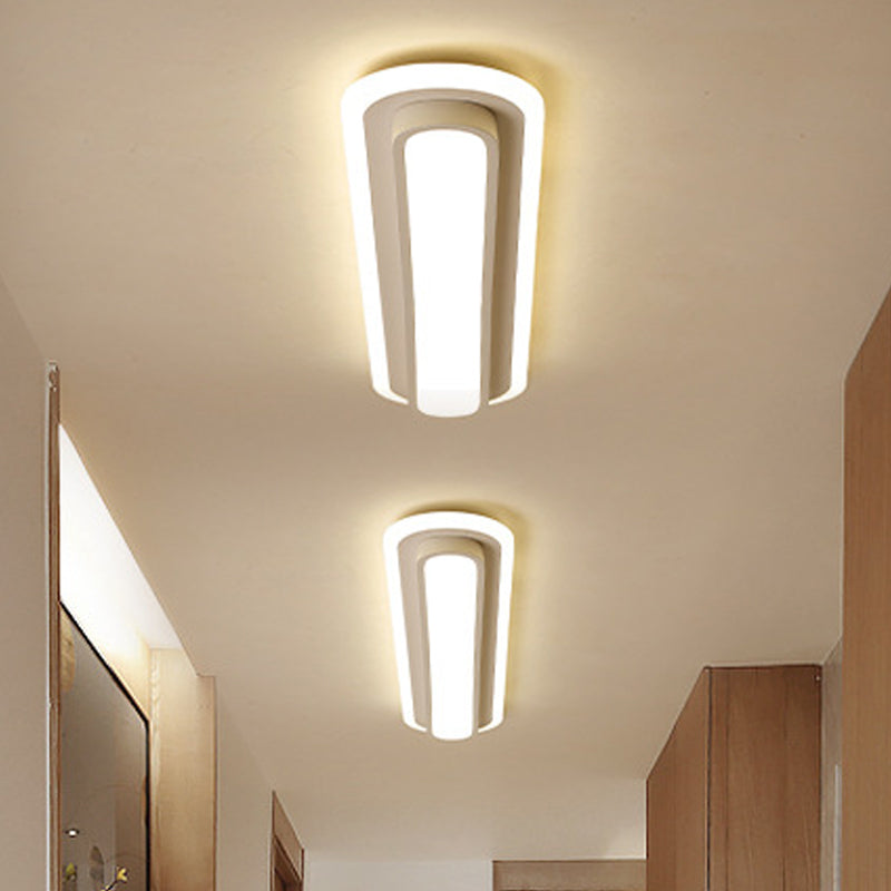 Ovaluxe Glow - Elegant Oval LED Ceiling Light in Black or White