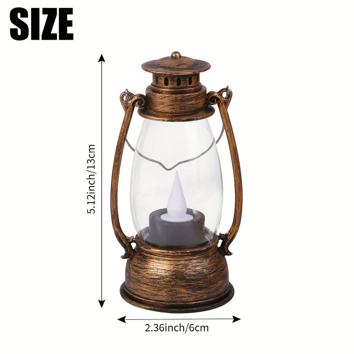 NostalgicGlow Lamp - Yellow Flame Oil Lantern Style LED Lamp