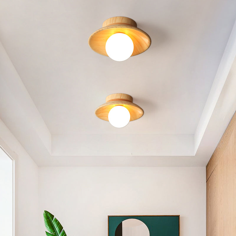 ElegantWood Light - Modern Wood Entryway Ceiling Light